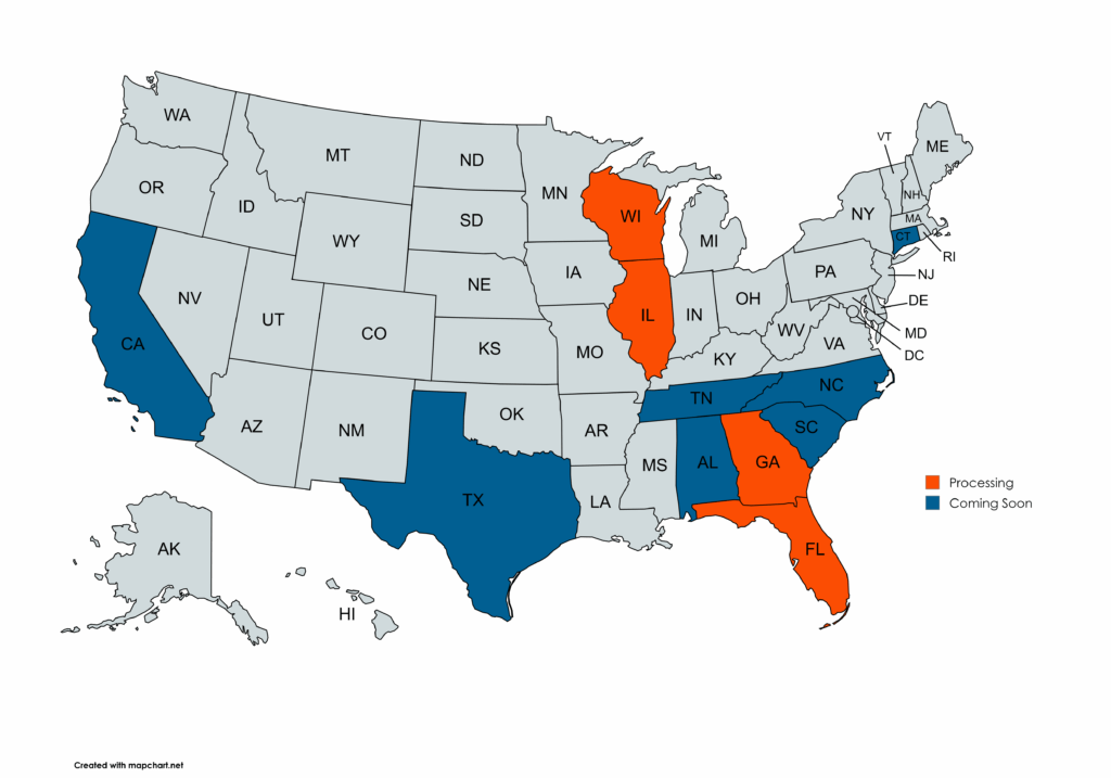 Tags & Titles Processing in Georgia, Florida, Wisconsin, Illinois